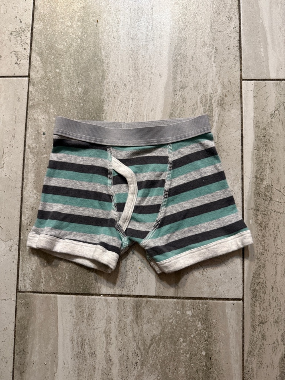 Carter's Gray and Teal Striped Boys' Boxer Briefs
